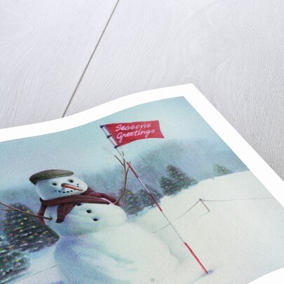 Golfing Snowman by Kirsten Soderlind