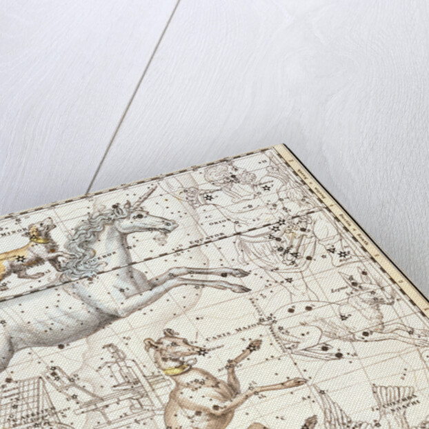 Constellations of Monoceros the Unicorn, Canis Major and Minor from A Celestial Atlas by Alexander Jamieson