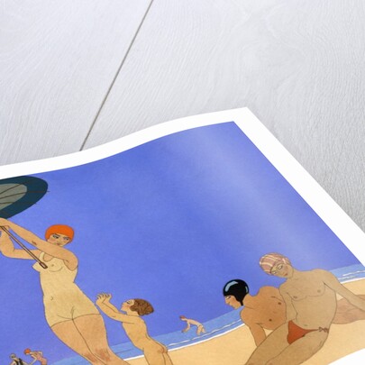 At the Lido by Georges Barbier