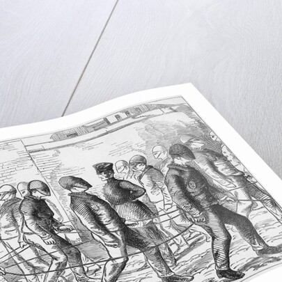 Engraving Depicting Convicts Exercising in Pentonville Prison by Anonymous