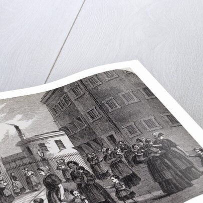 Engraving Depicting Mothers, with Their Children, Exercising at Tothill Fields Prison by Anonymous