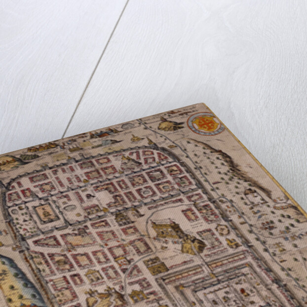 Map of Jerusalem and Surrounding Area Engraved by Joris Hoefnagel from Civitates Orbis Terrarum by Anonymous