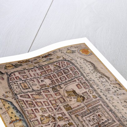 Map of Jerusalem and Surrounding Area Engraved by Joris Hoefnagel from Civitates Orbis Terrarum by Anonymous
