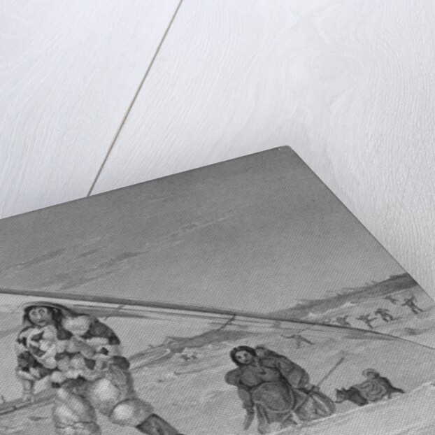 Illustration of an Inuit Family of Igloolik by Edward Finden