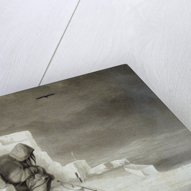 An Eskimo Watching a Seal Hole by Edward Finden