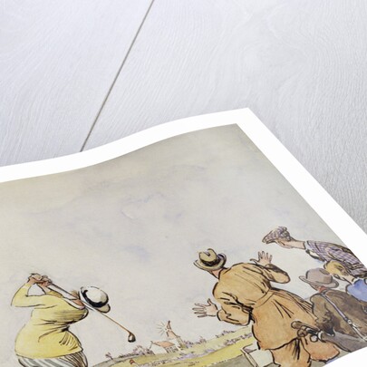 Late Edwardian Golfing Scene by Anonymous