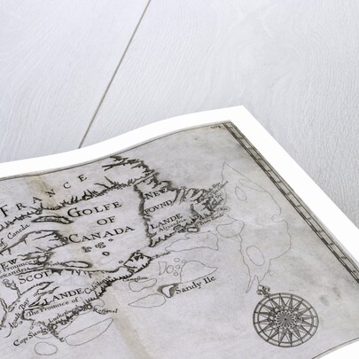 Early 17th-Century Map of the North American Coast from Cape Cod to Newfoundland by Anonymous