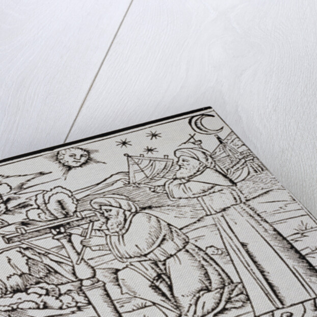 Print of Arabian Astrologers Examining the Sky from In Somnium Scipionis by Ambrosius Macrobius