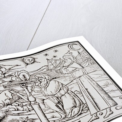 Print of Arabian Astrologers Examining the Sky from In Somnium Scipionis by Ambrosius Macrobius