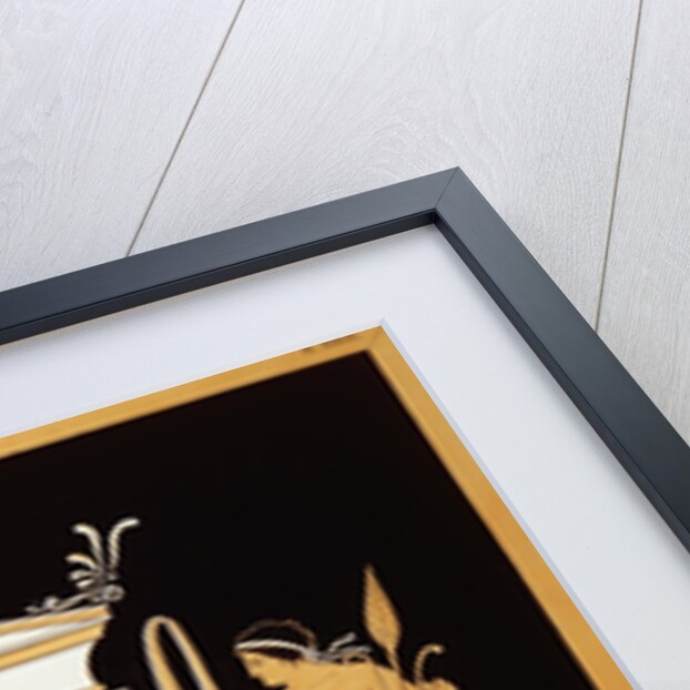 19th Century Antique Vase Illustration of a Hunter with Dog and Attendants by Anonymous