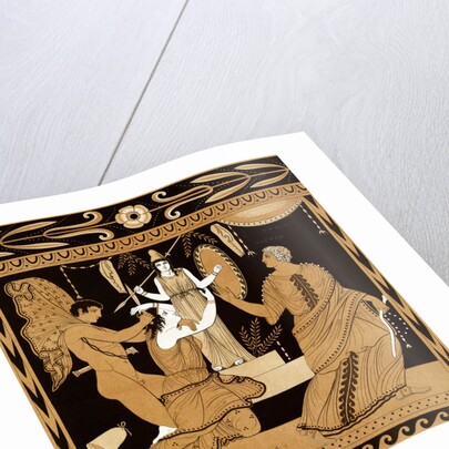 19th Century Greek Vase Illustration of Cassandra with Apollo and Minerva by Anonymous