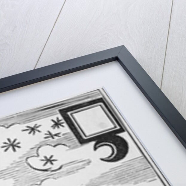 Illustration of Man Studying the Signs of the Moon and Stars by Anonymous