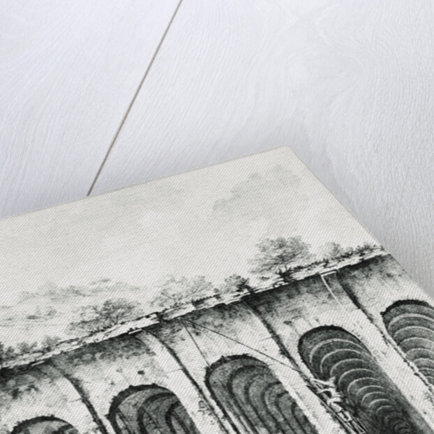 Engraving Depicting Surveyors Measuring a Roman Water Storage System by Giovanni Trevisan Volpato