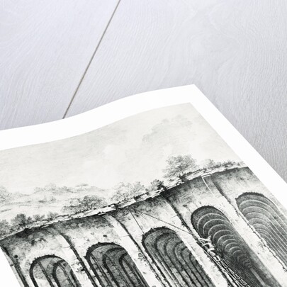 Engraving Depicting Surveyors Measuring a Roman Water Storage System by Giovanni Trevisan Volpato