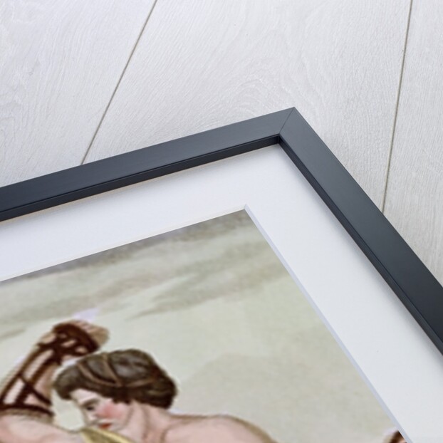 Color Print from Engraving Showing Gladiators Boxing by Jacques Grasset de Saint-Sauveur and L.F. Labrousse by Anonymous