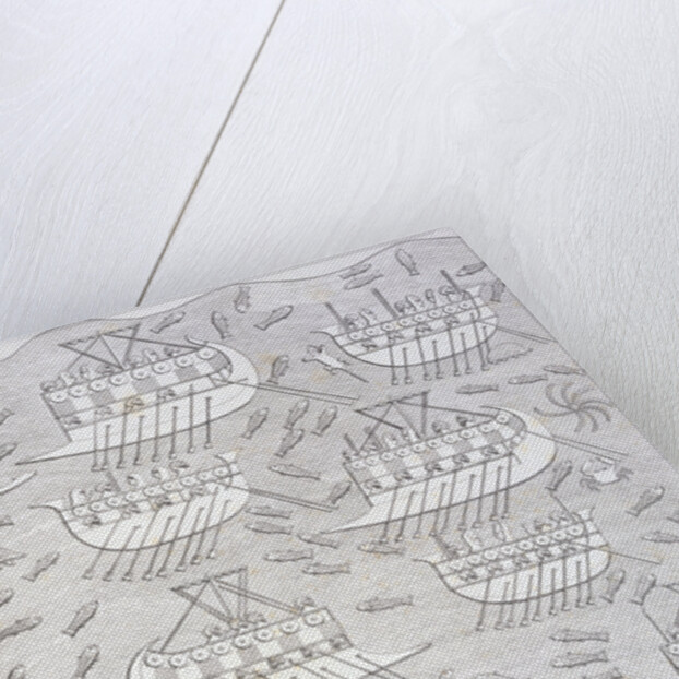 Book Illustration Showing Assyrian Enemies on Ships by Anonymous