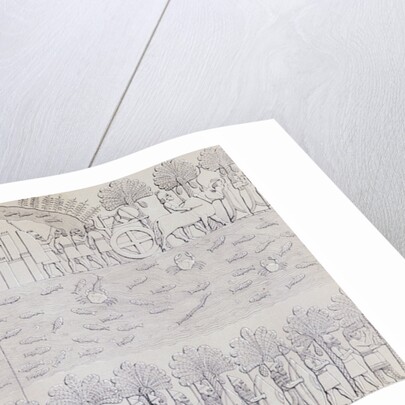 Book Illustration Showing Siege of City on River Banks at Kouyunjik by Anonymous