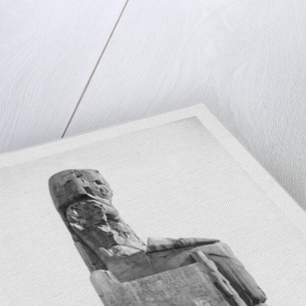 Detail Showing the Pharoah Amenhotep III Enthroned from the Colossi of Memnon at Luxor by Anonymous