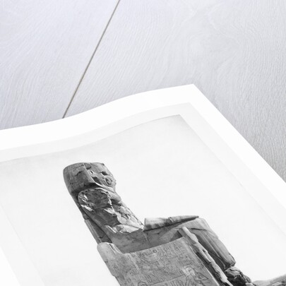 Detail Showing the Pharoah Amenhotep III Enthroned from the Colossi of Memnon at Luxor by Anonymous