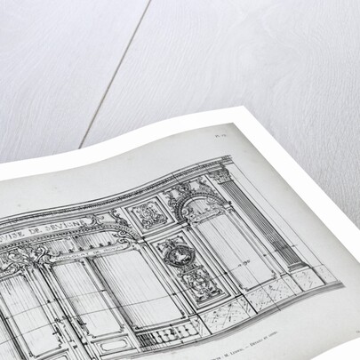 Plan of the Facade of the a la Marquise de Sevigne Shop in Paris by Anonymous