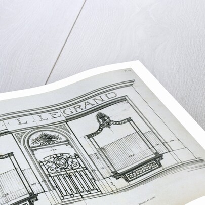 Plan of the Facade of the Oriza Shop in Paris by Anonymous