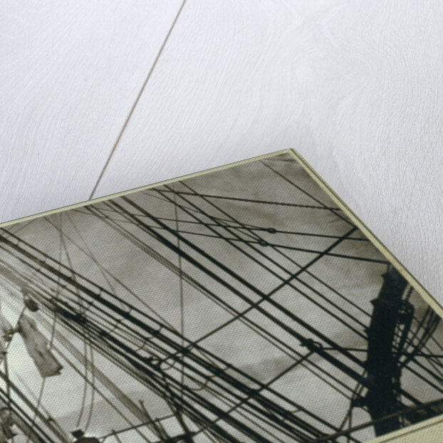 Print of Clothes Drying on the Deck of the SMS Stosch by Anonymous