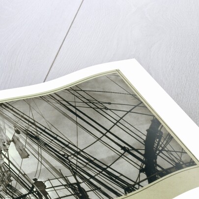 Print of Clothes Drying on the Deck of the SMS Stosch by Anonymous