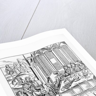 Illustration of a State Banquet in a Gothic Pavilion after a Woodcut from Vergil by Anonymous