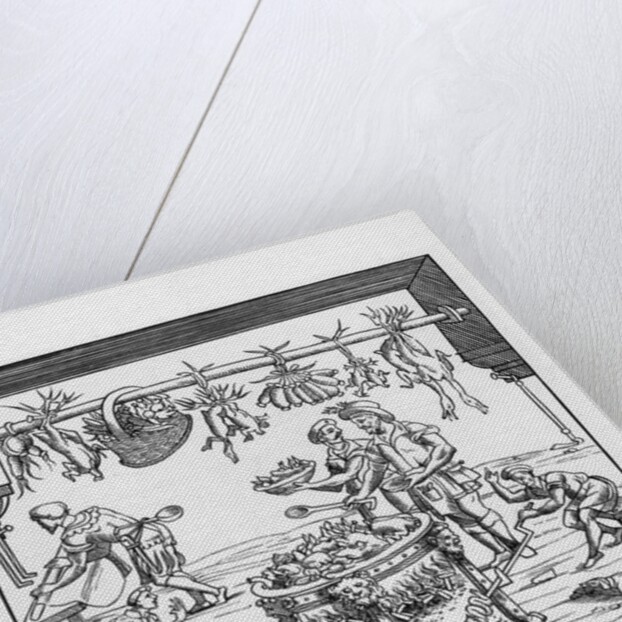 Illustration of an Italian Renaissance Kitchen by Anonymous