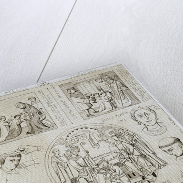 Book Illustration of Monks and Priests Being Tonsured by Anonymous