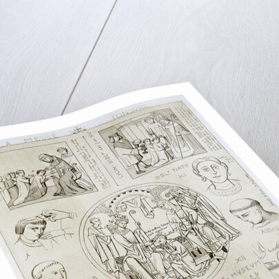 Book Illustration of Monks and Priests Being Tonsured by Anonymous