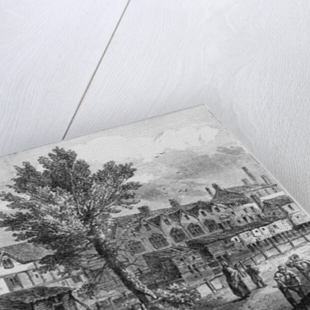 19th-Century Illustration of Old Houses in London Street, Dockhead by Anonymous