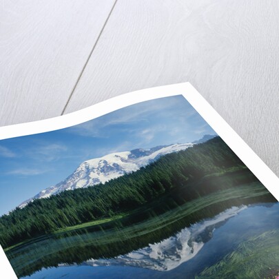 Reflection of Snowcovered Mount Rainier on Reflection Lake by Anonymous