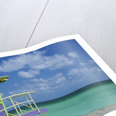 Lifeguard Tower Along South Beach by Anonymous
