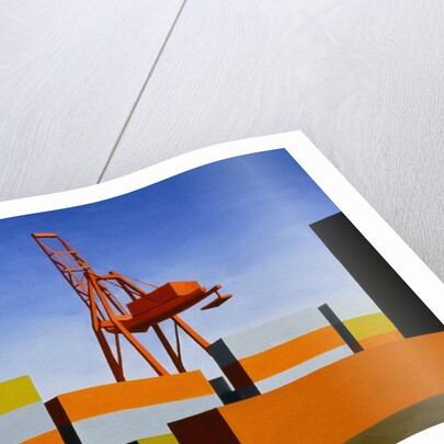 Containers with Crane by Mary Iverson