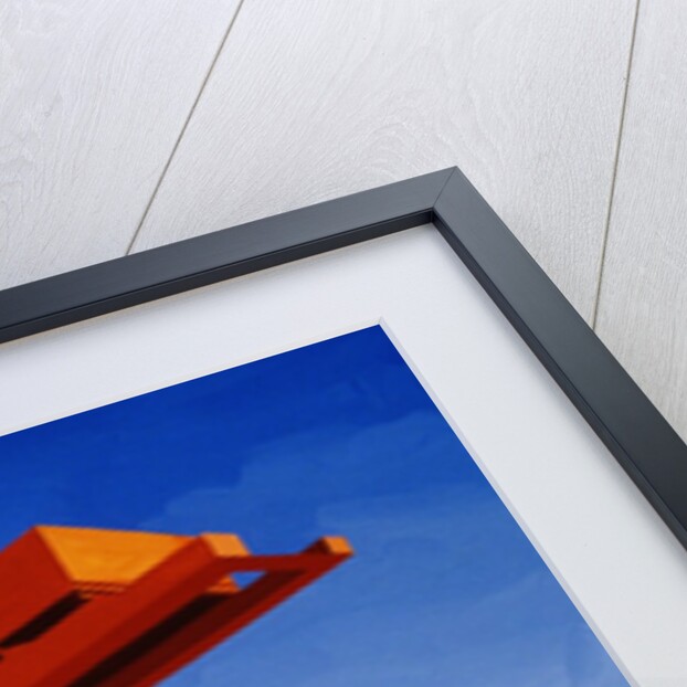 Crane with Containers by Mary Iverson