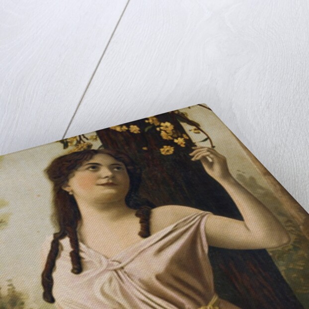Victorian Poster Depicting a Woman by a Tree by Anonymous