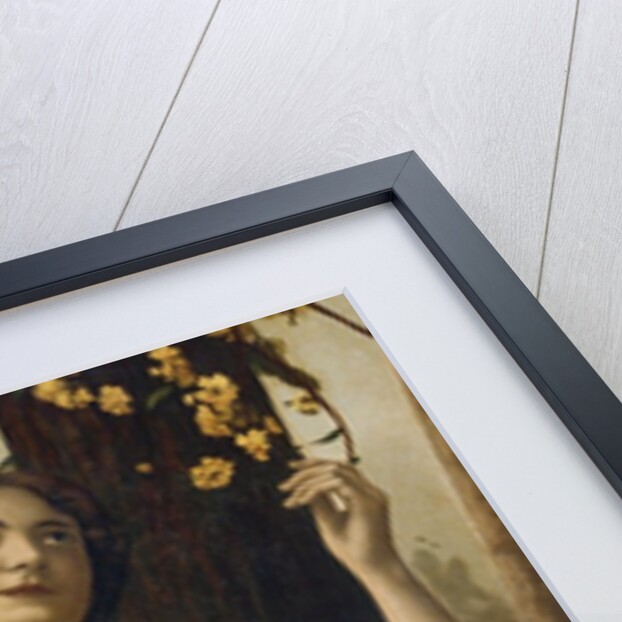 Victorian Poster Depicting a Woman by a Tree by Anonymous