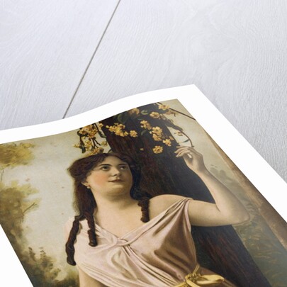 Victorian Poster Depicting a Woman by a Tree by Anonymous