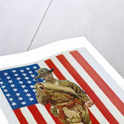Be a U.S Marine! Poster by James Montgomery Flagg