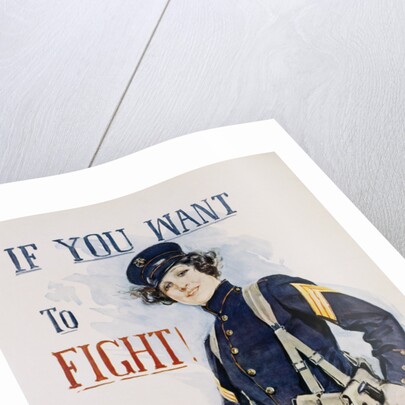 If You Want To Fight! Join the Marines Poster by Howard Chandler Christy
