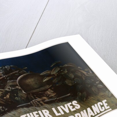 They Stake Their Lives On Your Ordanance Poster by Harold Schmidt