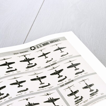 Poster of U.S. Naval Combat and Transport Aircraft by Anonymous