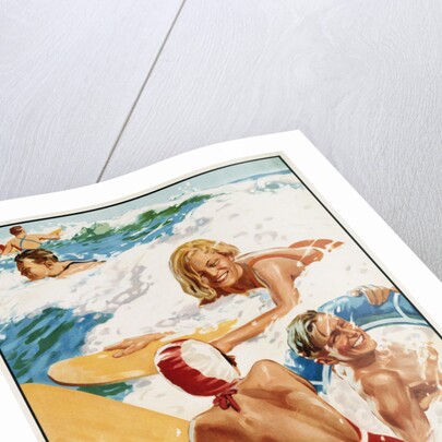 Newquay on the Cornish Coast Poster by Alfred Lambart