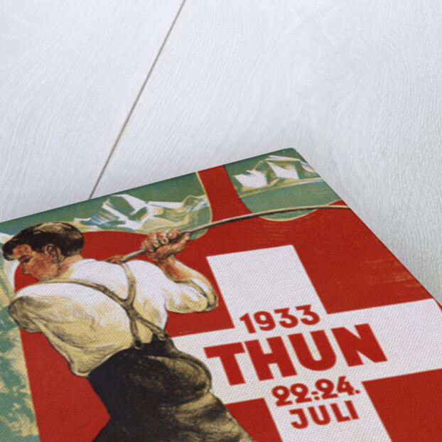 Poster for 1933 "Hornusser Fest" in Thun, Switzerland by Clare