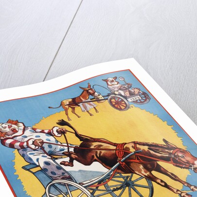 Poster Depicting Clowns and Donkeys by Anonymous