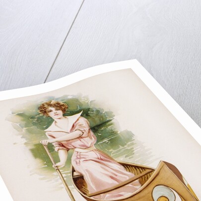 Poster Depicting a Woman Canoeing by Maud Stumm