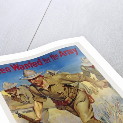 Men Wanted for the Army Recruitment Poster by I.B. Hazelton