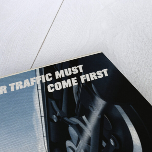 War Traffic Must Come First. Don't Waste Transportation Poster by Fred Chance