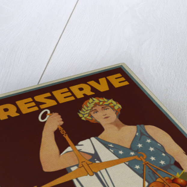 Preserve War Effort Poster with Figure of Justice by Housh